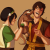 thumbnail image: Toph and Zuko with a baby badgermole