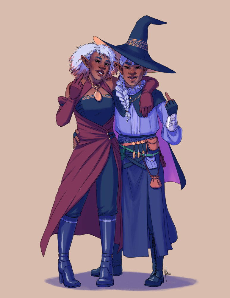 Taako and Lup from The Adventure Zone.