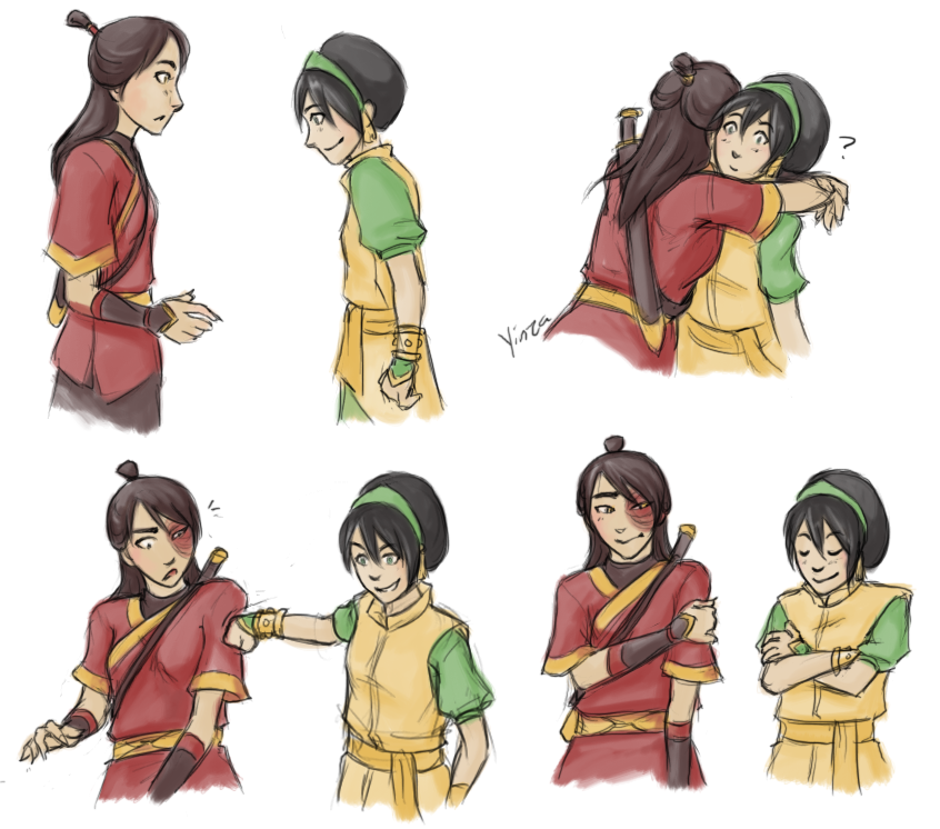 Princess Zuko and Toph meet after time apart.